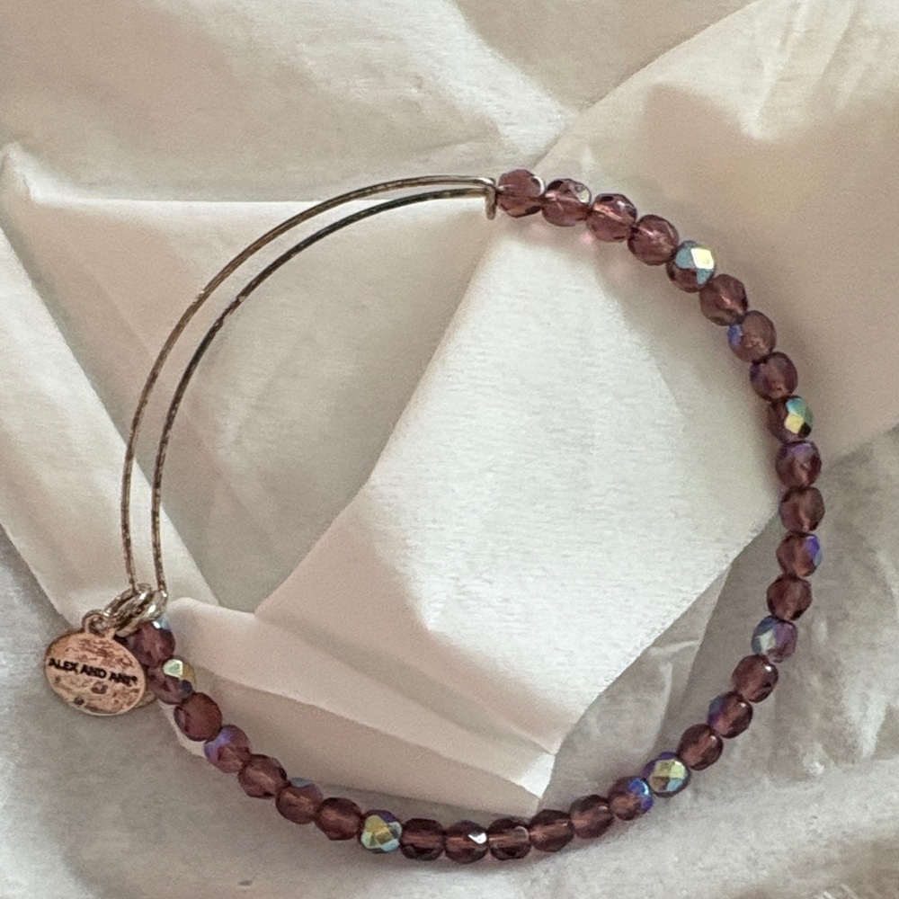Alex and Ani Amethyst Beaded Bracelet “SALE”